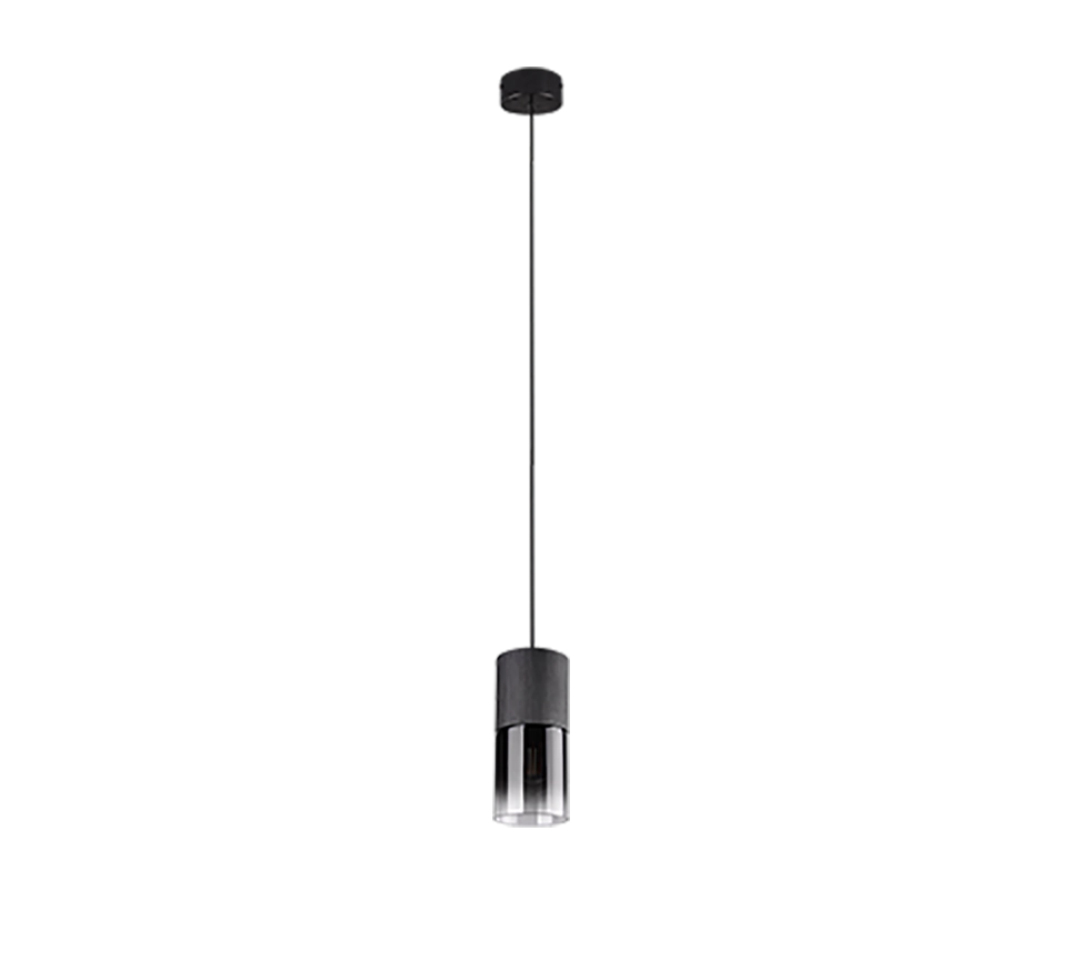 Lampada a sospensione, metallo, nero opaco, 10x150x10 cm, Robin