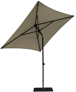 Ombrellone da Giardino 2x2 m Palo Ø38 mm in Alluminio Tessuto Dralon Acrilico Border Ecru