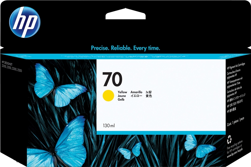 HP Cartuccia inchiostro DesignJet giallo 70, 130 ml