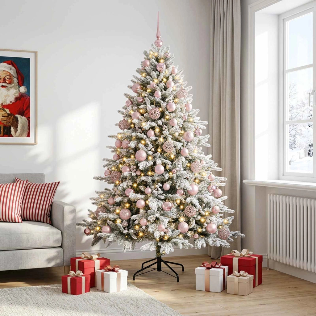 Albero di Natale artificiale con palline 180 cm 300 LED 3466678
