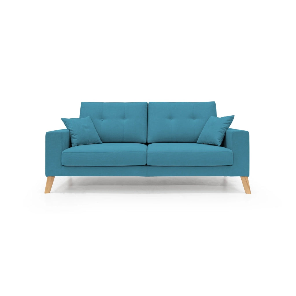 Danish Divano moderno in tessuto morbido impermeabile T02 166 cm azzurro