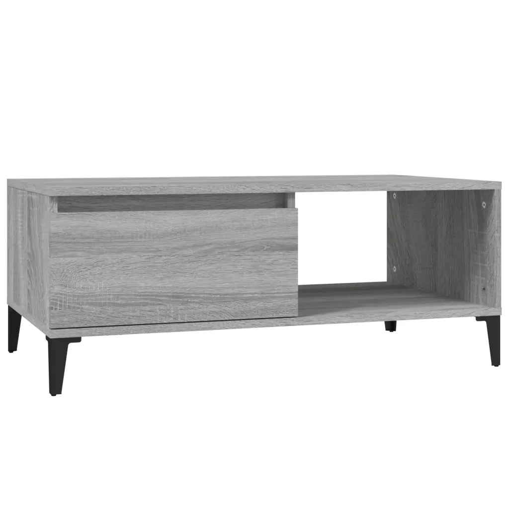 Tavolino Salotto Grigio Sonoma 90x50x36,5 cm Legno Multistrato cod mxl 26449