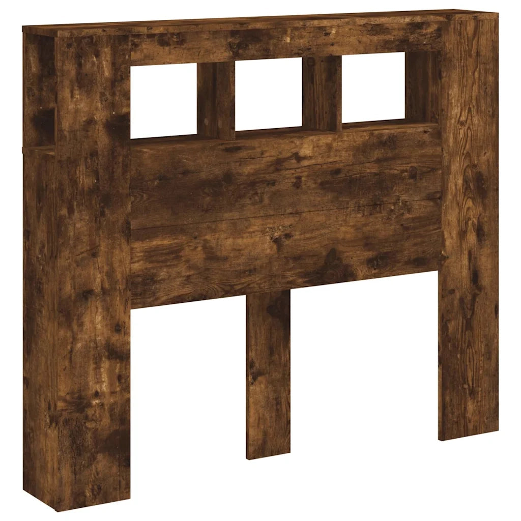 Testiera | Testata LED Rovere Fumo 120x18,5x103,5 cm Legno Multistrato