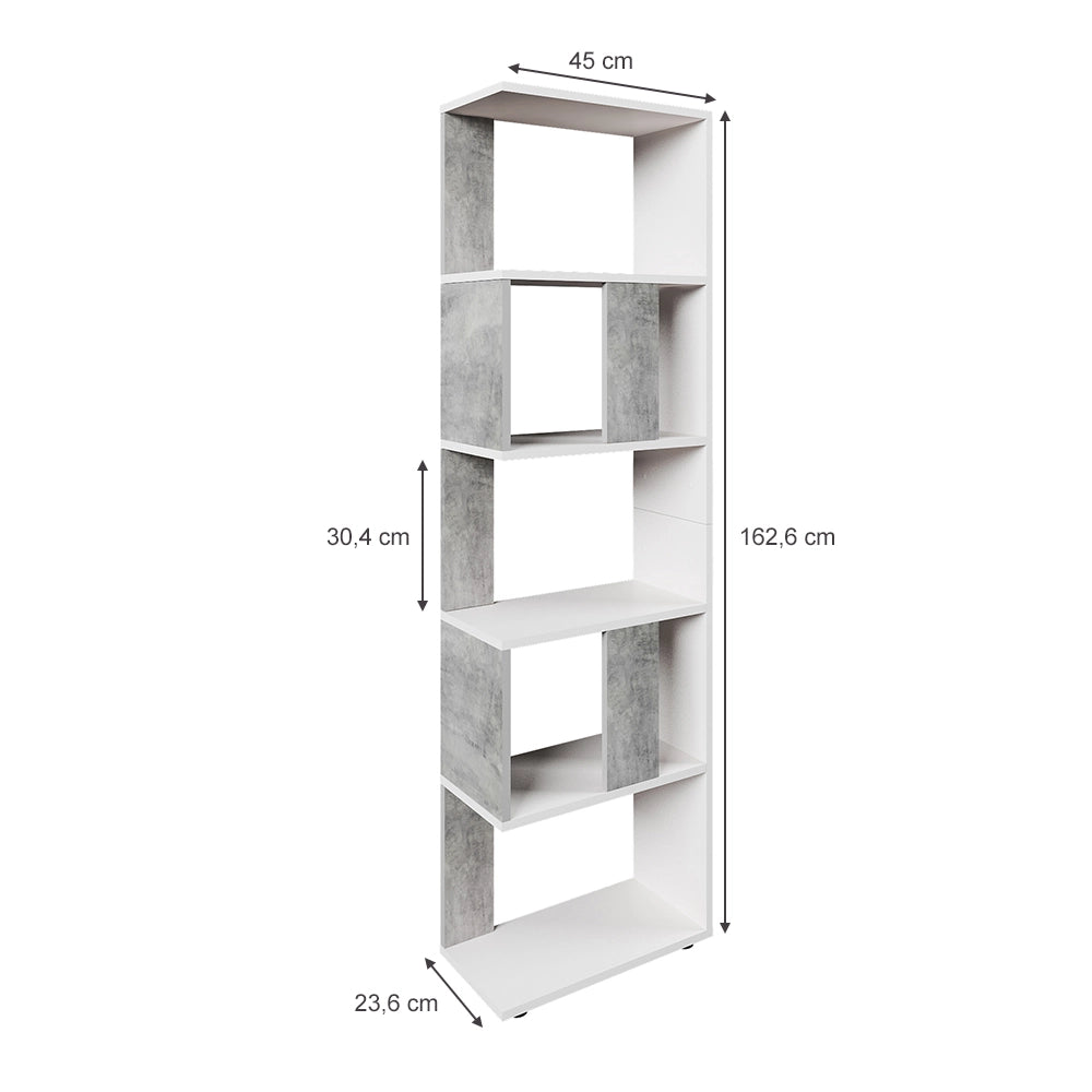 Vicco Divisorio per ambienti Cemento/Bianco 45 x 162.6 cm