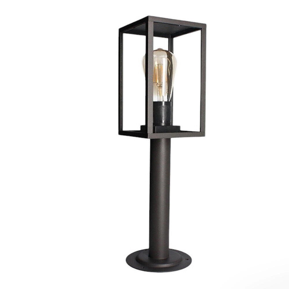 Trade Shop - Lampione Da Giardino 48cm Lampioncino Da Terra Per Vialetti Attacco E27 Ip44 518pa-h480 - Nero
