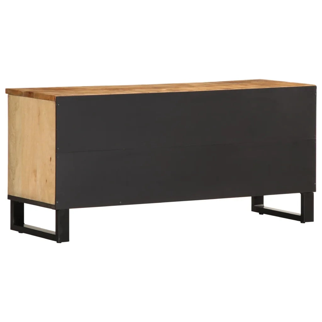 Mobile Porta TV 100x34x46 cm in Massello di Mango Grezzo