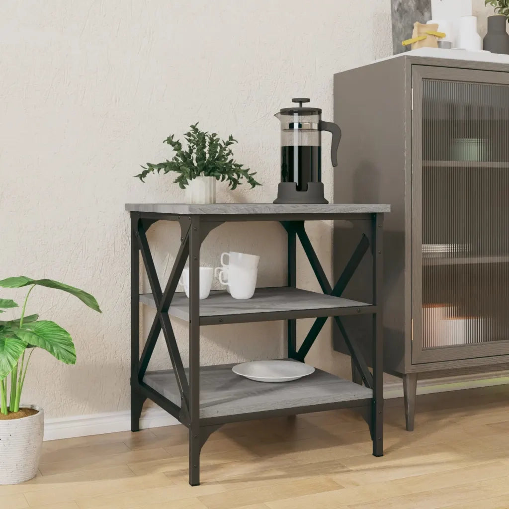 Tavolino | Tavolo laterale Grigio Sonoma 40x42x50 cm in Legno Multistrato