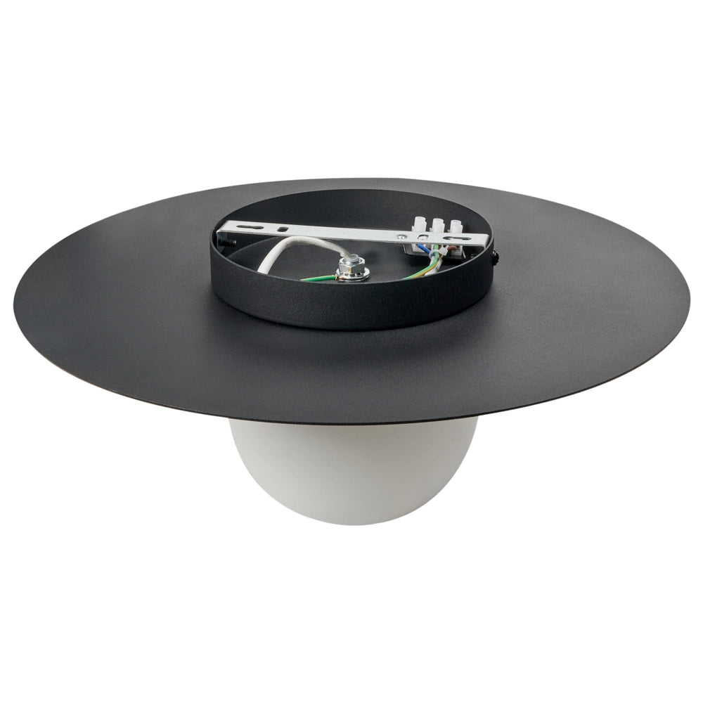Lampada da soffitto in metallo nero a incasso di forma rotonda Moderna