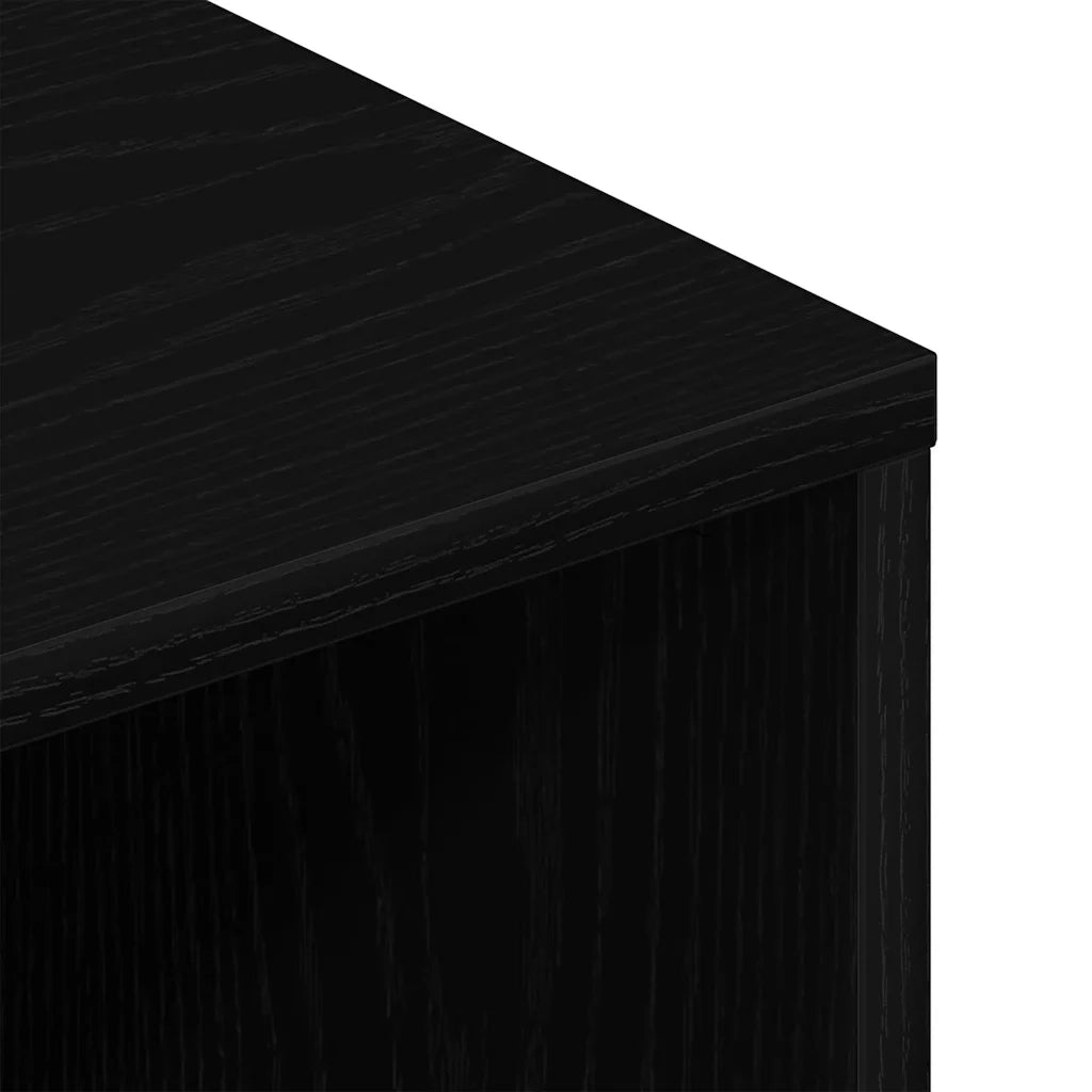 Mobile Porta TV Rovere Nero 80x40x40 cm in Legno Multistrato 862393