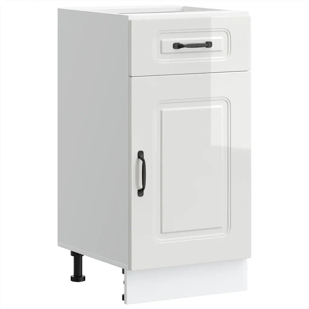 Base da Cucina-Mobile Base da Cucina Kalmar Bianco Lucido in Legno Multistrato 710948