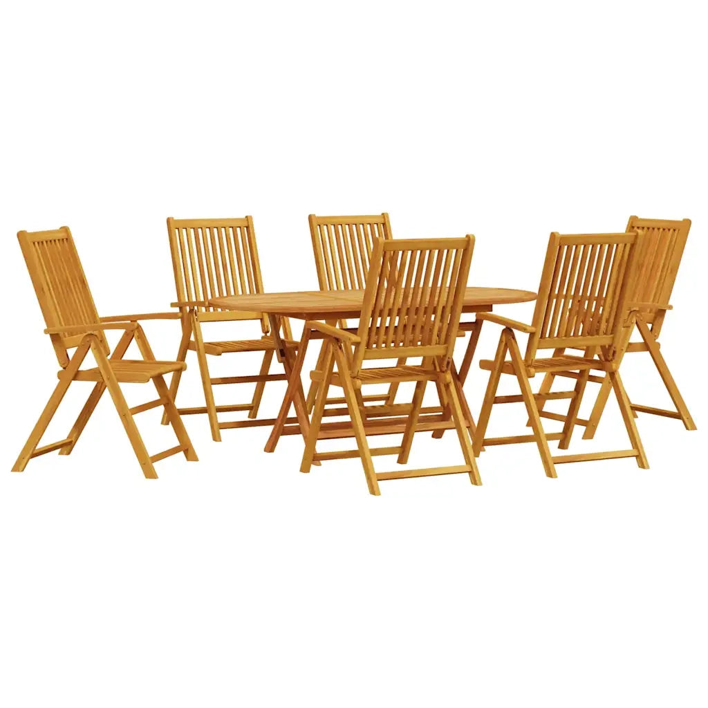 Set da Pranzo per Giardino 7 pcs Marrone 3375727
