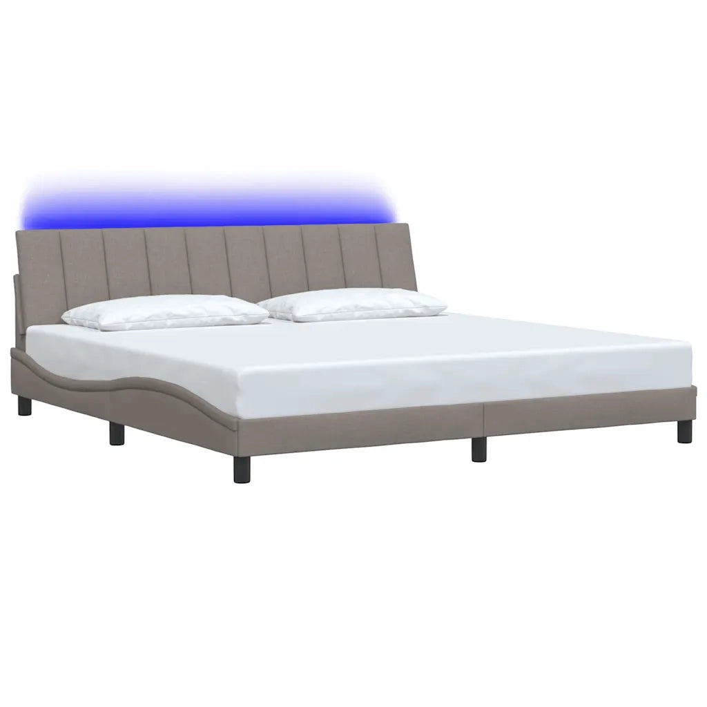 Giroletto senza Materasso Hanko Tortora 200x200 cm in Tessuto 3310486