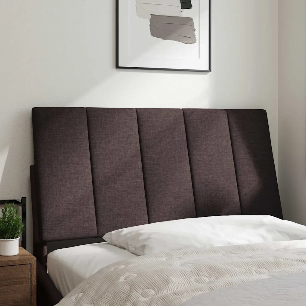 Cuscino Testiera-Cuscino per Testiera Hanko Marrone Scuro 100 cm in Tessuto