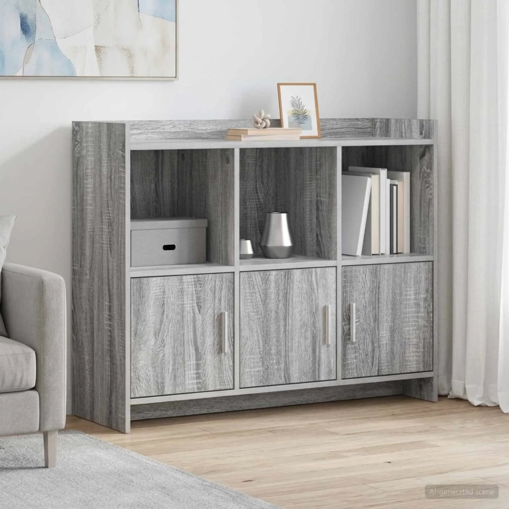 Credenza Sonoma grigio 98,5 x 33 x 80 cm Legno ingegnerizzato 8011144