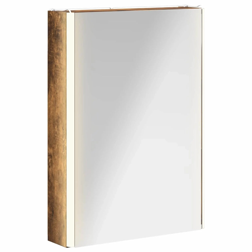 Mobiletto per specchio da bagno Rovere fumé 43 x 11,5 x 60,5 cm 889227