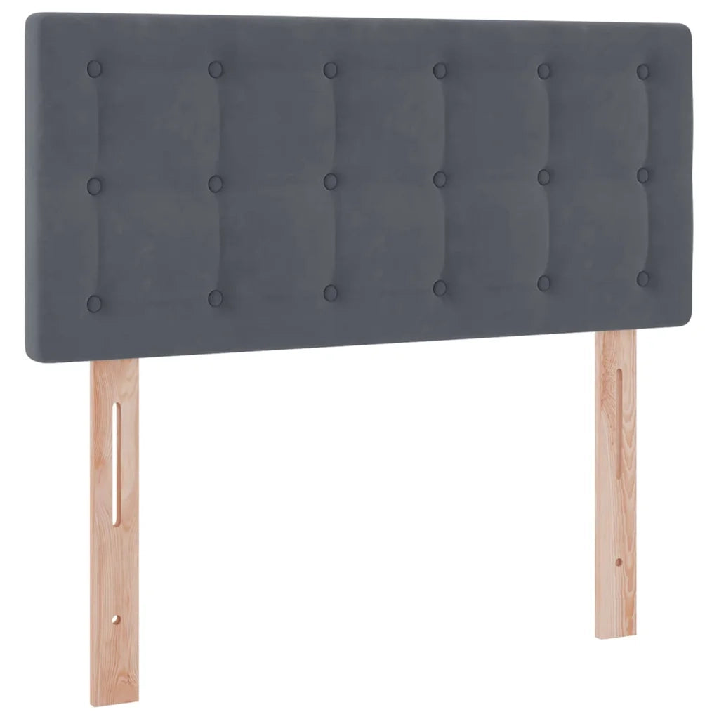 Letto con Contenitore Grigio scuro 90 x 200 cm Velluto