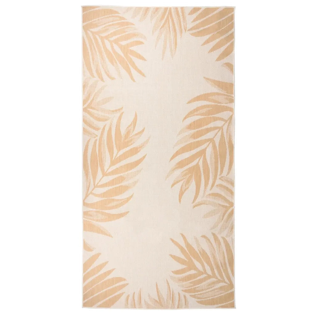 Tappeto da Esterni a Tessitura Piatta 100x200cm Motivo a Foglie cod mxl 63881