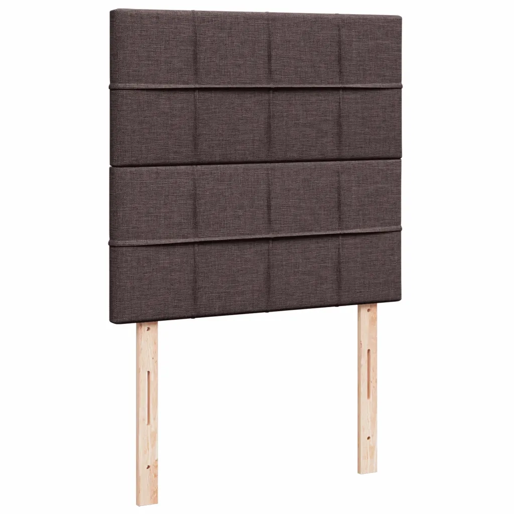 Giroletto a Molle con Materasso Marrone Scuro 100x200cm Tessuto