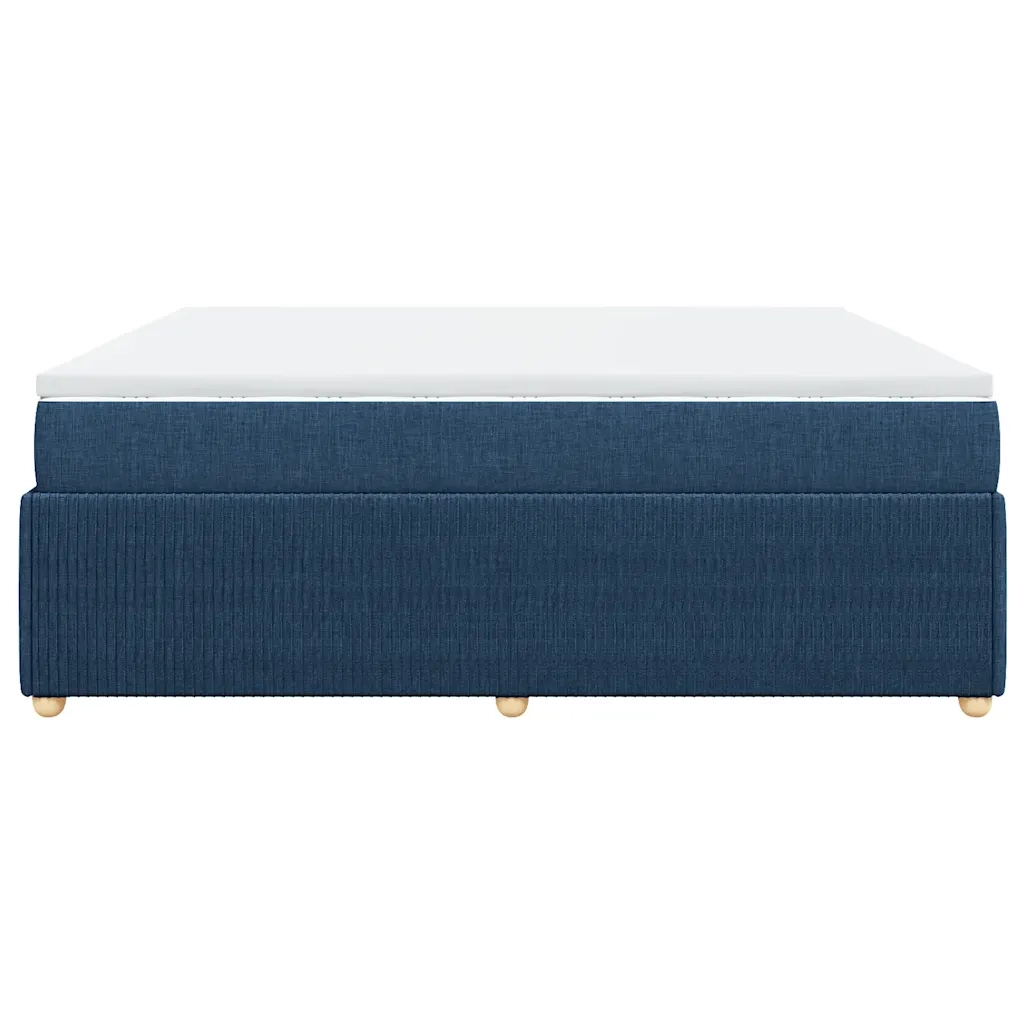 vidaXL Giroletto a Molle con Materasso Blu 180x200 cm in Tessuto