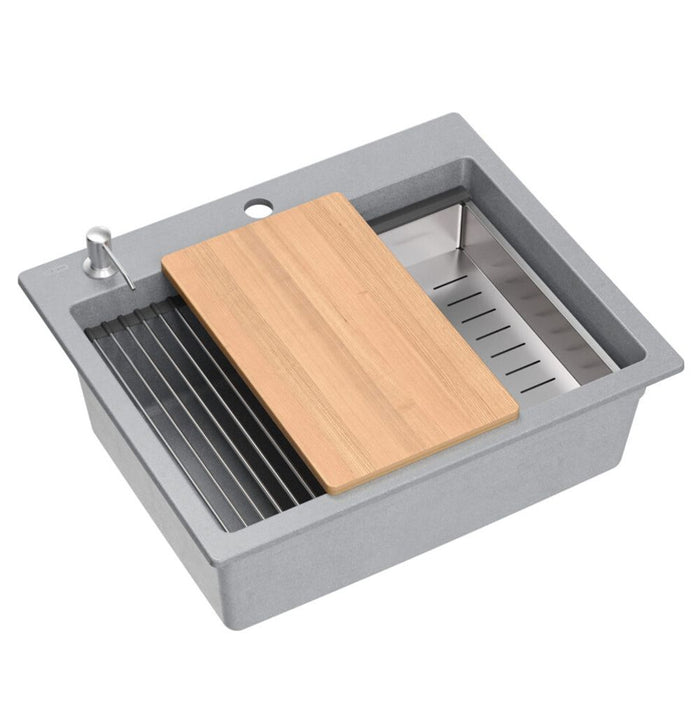 Lavello In Granito Kurt 110 Workstation Grey Metallic