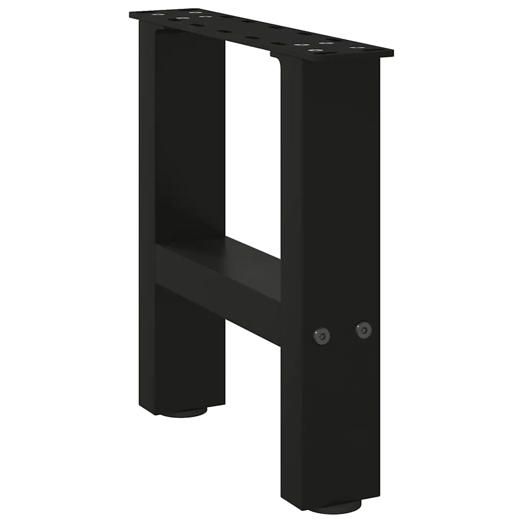 Gambe per Tavolino da Caffè Nere 2 pz 40x(30-31) cm Acciaio 4013256