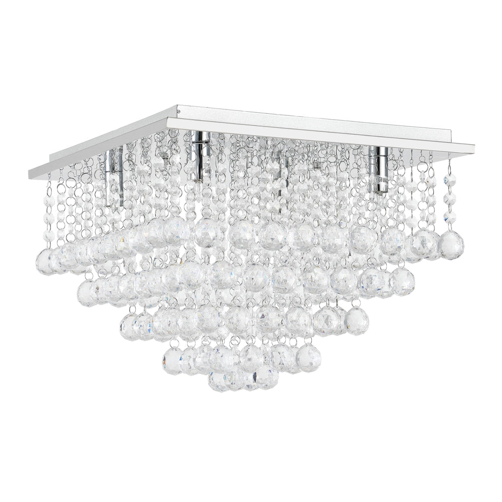 Lampada da Soffitto Veli Prisma a Forma di Prisma Plafoniera con Cristalli Artificiali lux.pro
