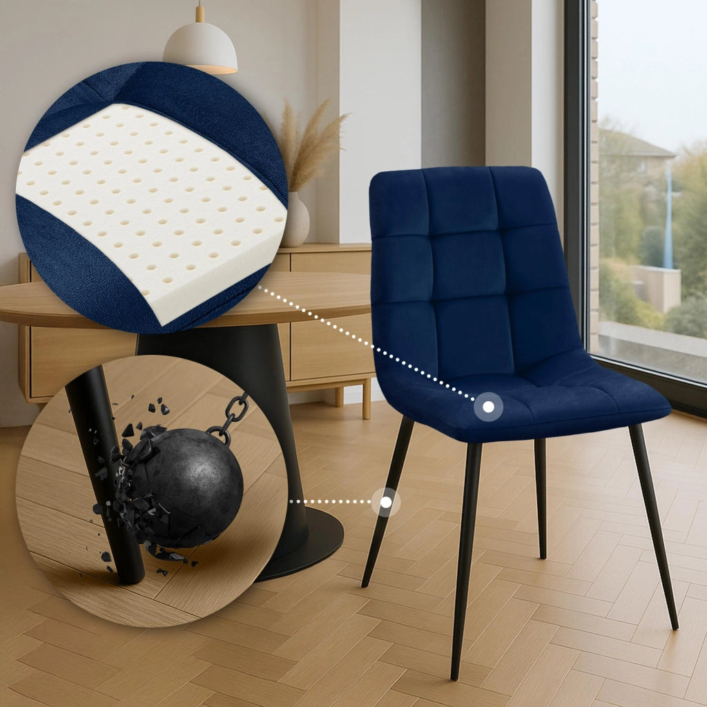 Set di 2 sedie da pranzo Tilde in velluto 1