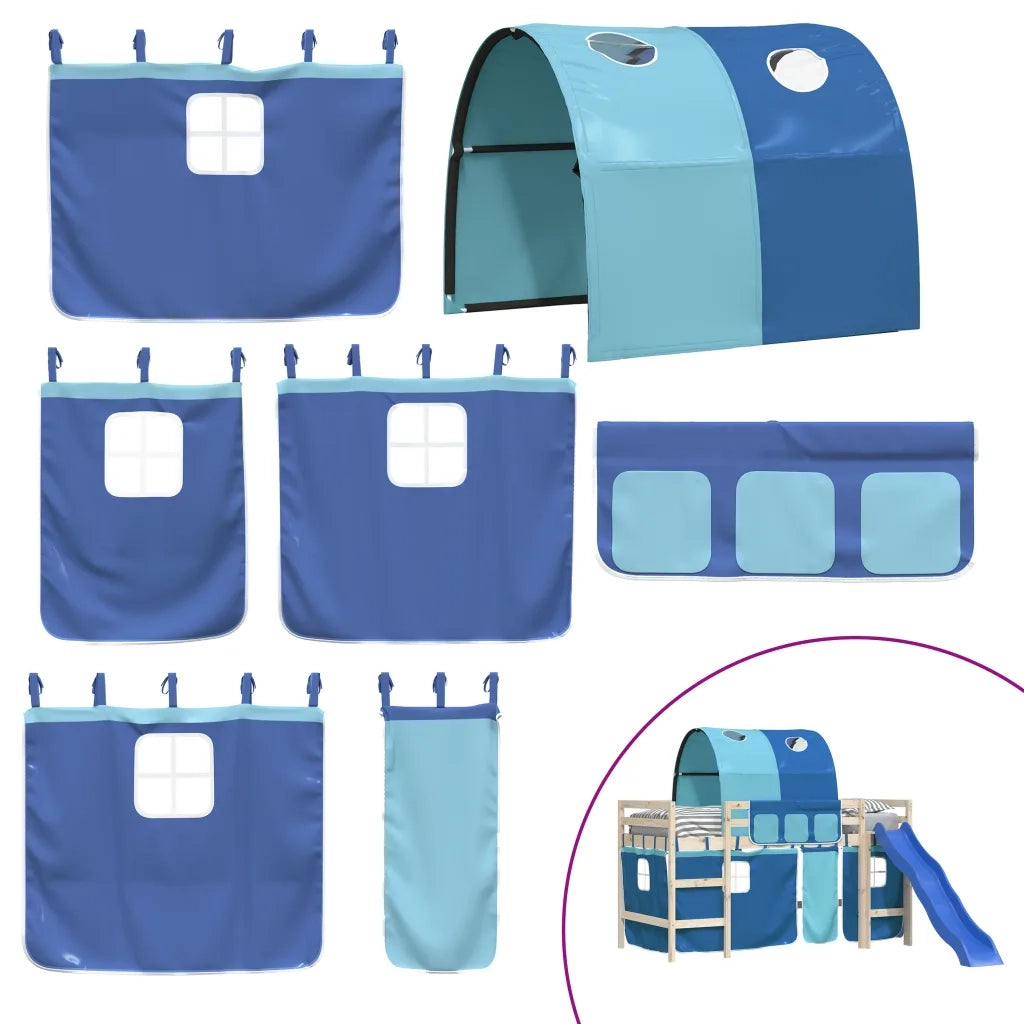 Tende per Letto a Soppalco con Tunnel Blu in Poliestere CFW5031620