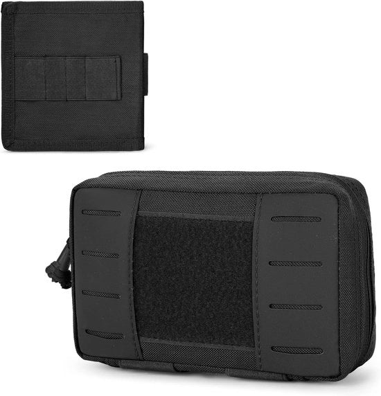 Kit di pronto soccorso tattico Organizzatore Etui Portatile Esterno Viaggio Borsa Medica MOLLE Tasca per la Testa per Sport e Uso quotidiano (#01-Nero)
