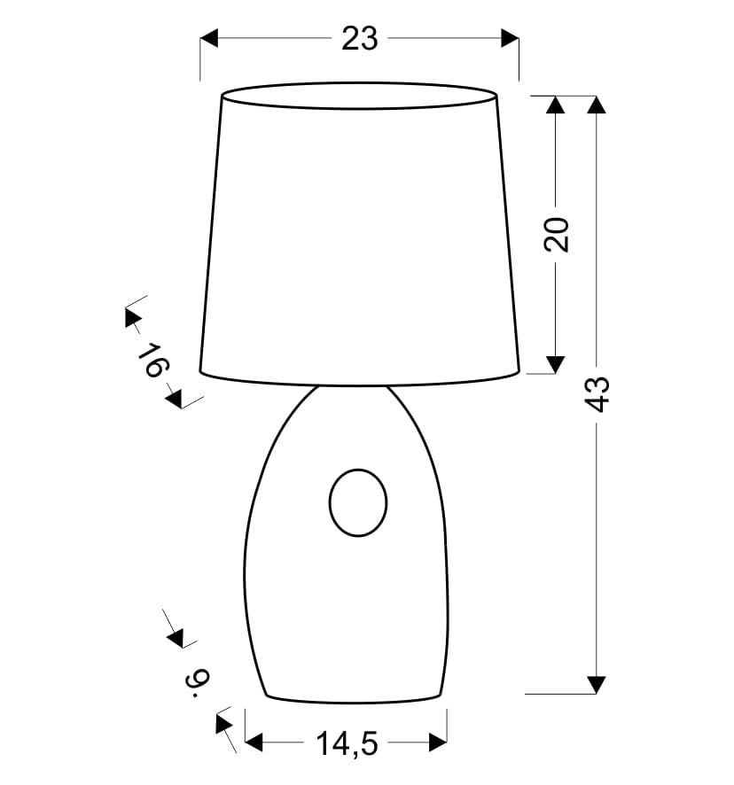 Lampada da tavolo Candellux Hierro cromo bianco E27