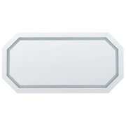 Specchio da muro ottagonale con LED 120 x 60 cm stile moderno contemporaneo bagno illuminazione