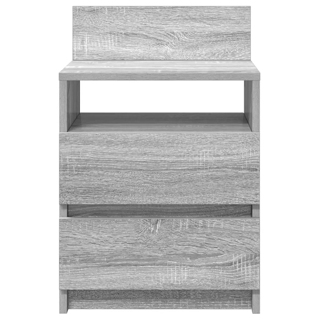 Comodini 2 pz con 2 Cassetti Grigio Sonoma 40x33x60 cm 858571