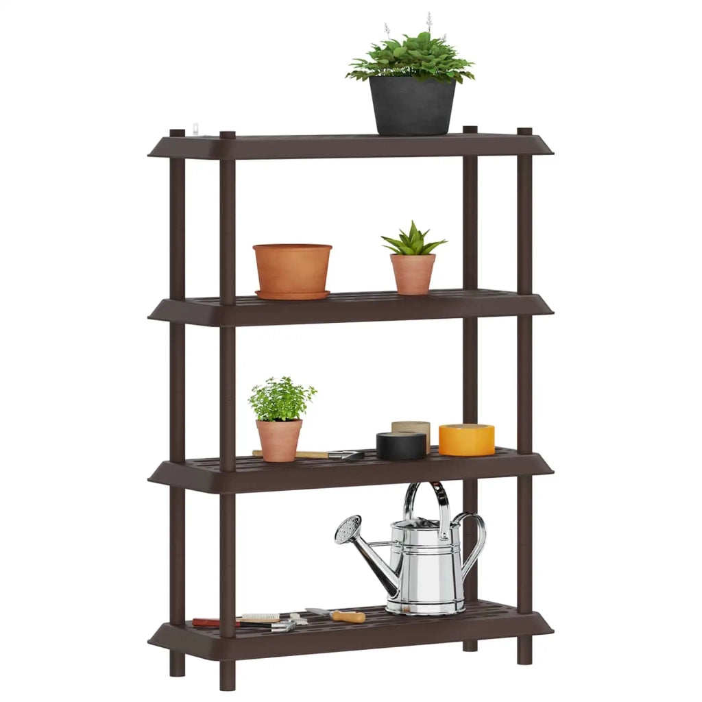 Unità di scaffalatura 4 livelli 100 x 40 x 136,5 cm PP Marrone 8011749