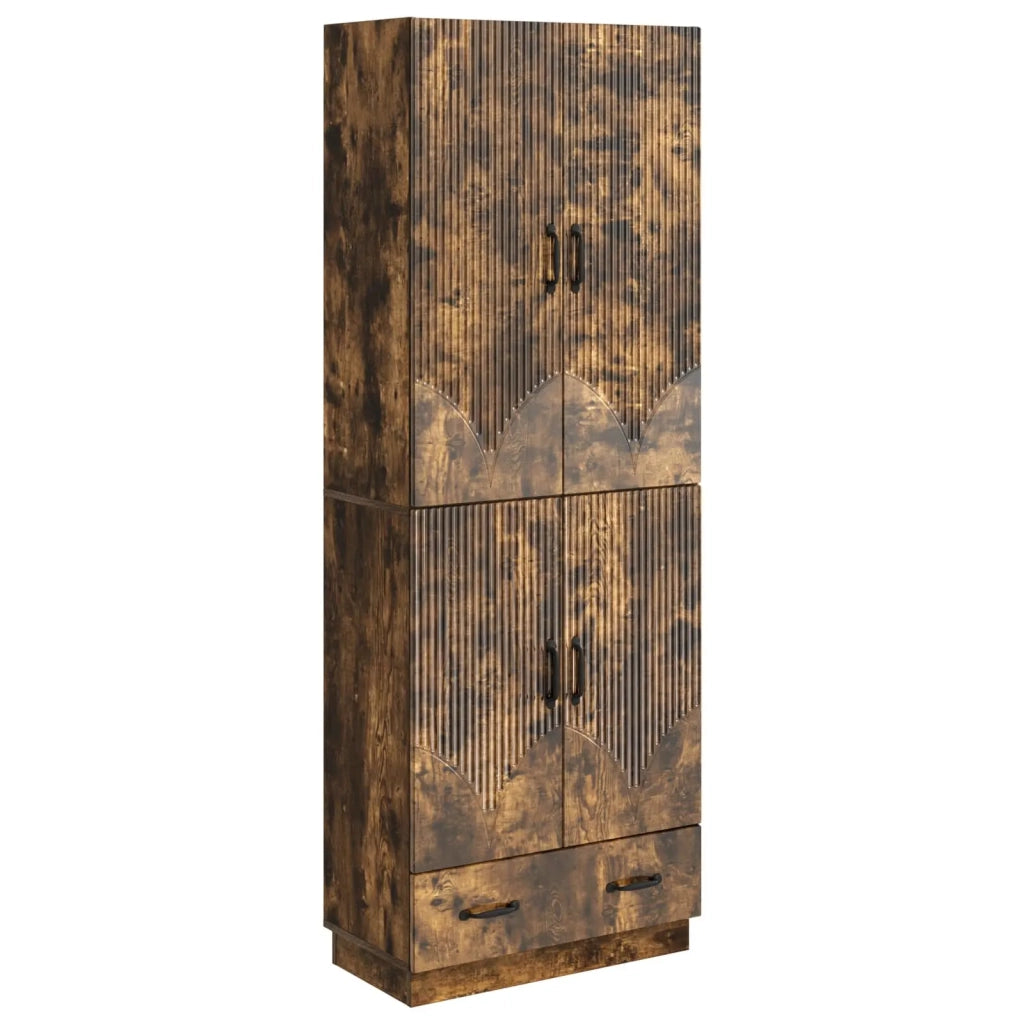 Set di armadi 2 pcs Rovere Fumo Legno ingegnerizzato