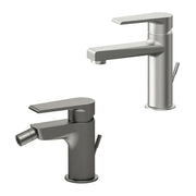 Set miscelatori lavabo e bidet spazzolato Mariani Artic scarico incluso