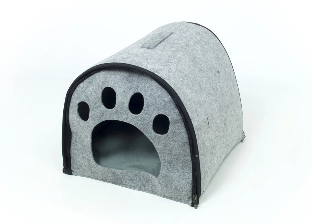 Cuccia Con Cuscino Per Animali Domestici Modello Impronte