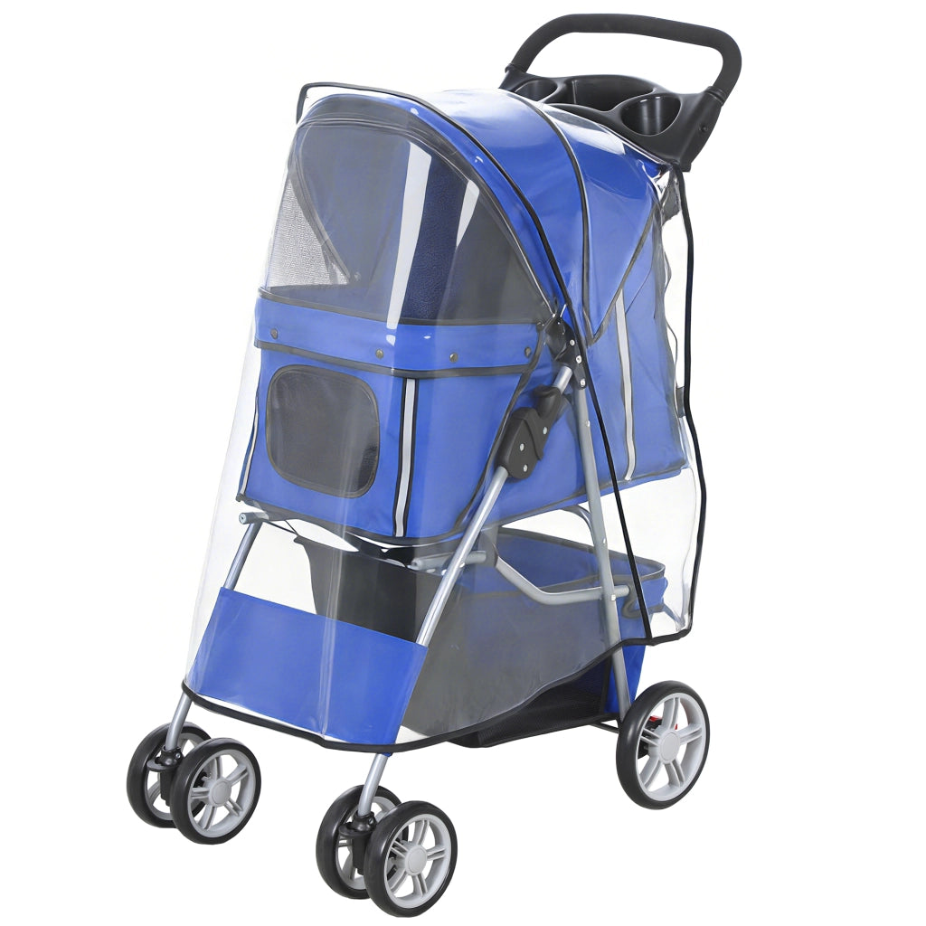 Carrello Trasporto Cani Pieghevole ¨C zephmum ¨C Blu