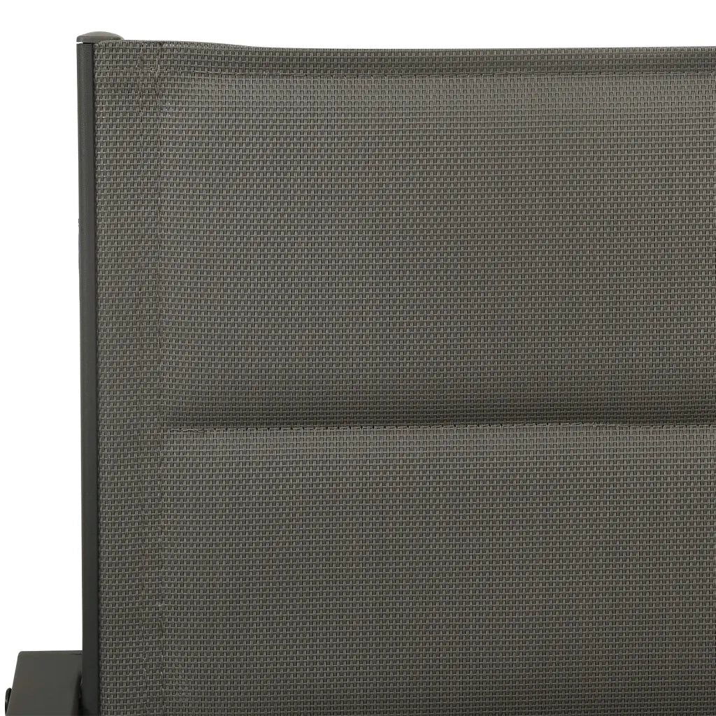 Sedie da Giardino 2 pz Textilene e Acciaio Grigio e Antracite cod mxl 23166