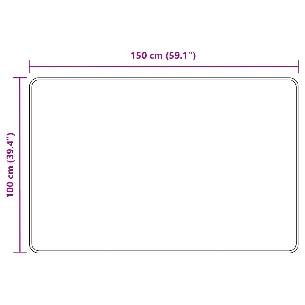 Runner Tappeto MARSA Grigio 100 x 150 cm Poliestere e PVC 42023198