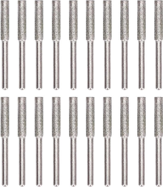 20 set di lama a diamante per catena, catena trapano, abrasivo, pietra abrasiva per catene trapano per la raschiatura e la levigatura (4,8 mm)