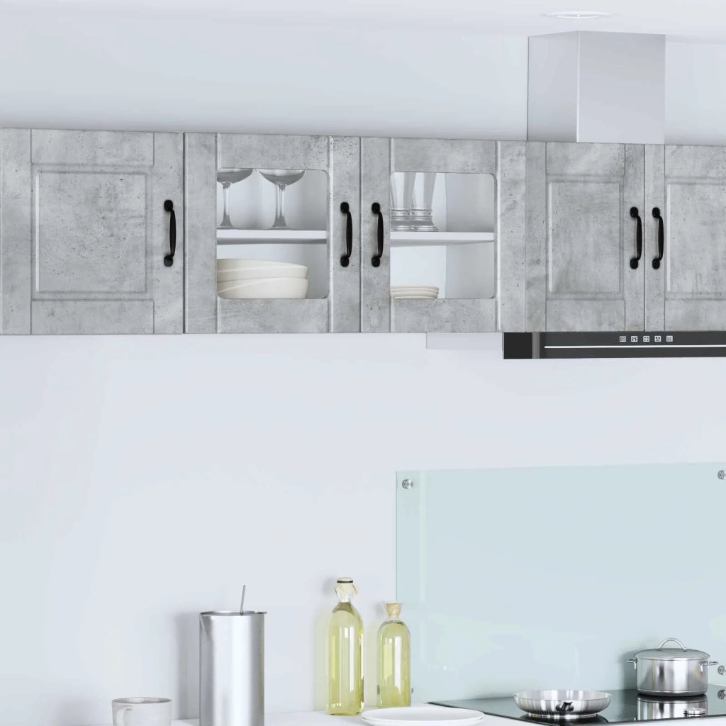Mobile da cucina con lo scaffale-Armadio da cucina Grigio cemento 80 x 31 x 40 cm 547499