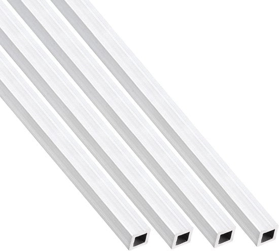 4 pezzi di tubo di alluminio 6x6mm 1mm 200mm per arredamento domestico con macchine