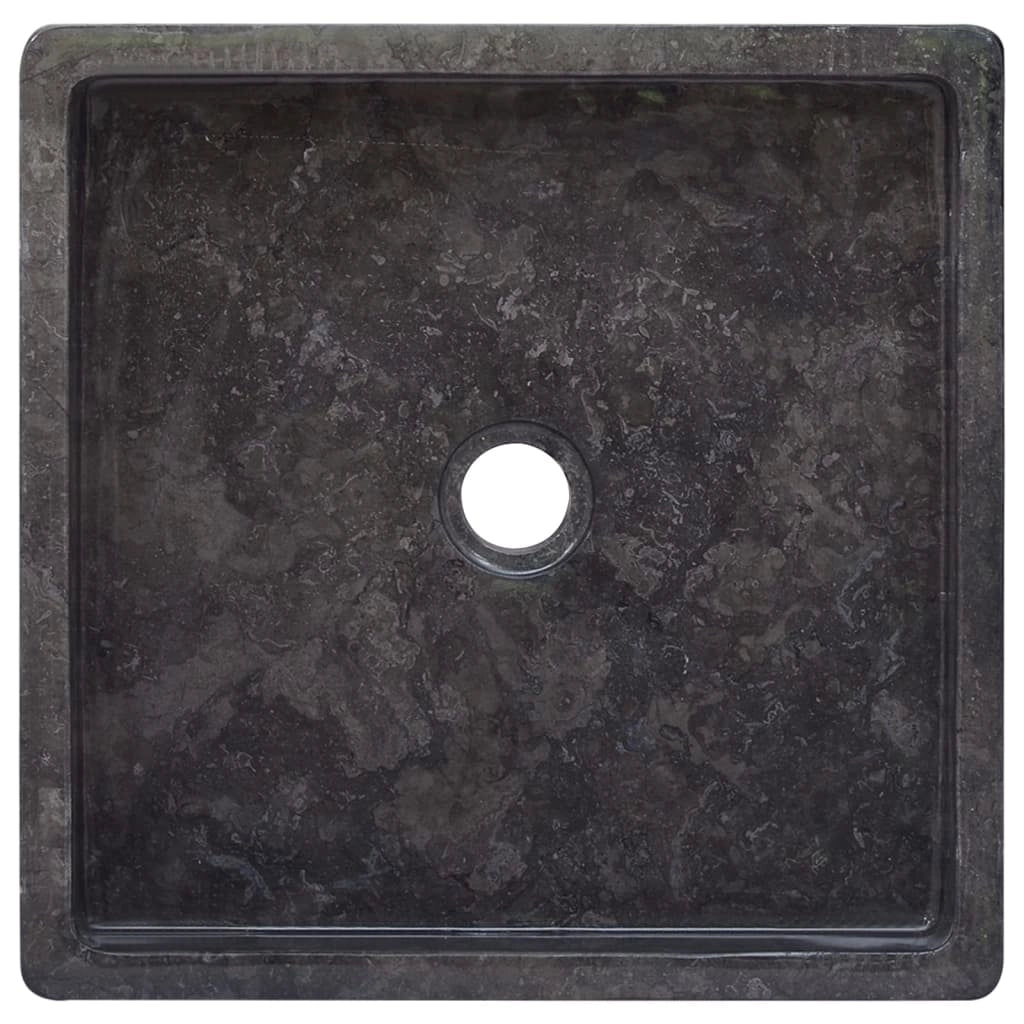 Lavandino da bagno lavabo da appoggio lavabo da WC lavabo da bagno lavabo da interno 40 x 40 cm marmo nero 02_0002813