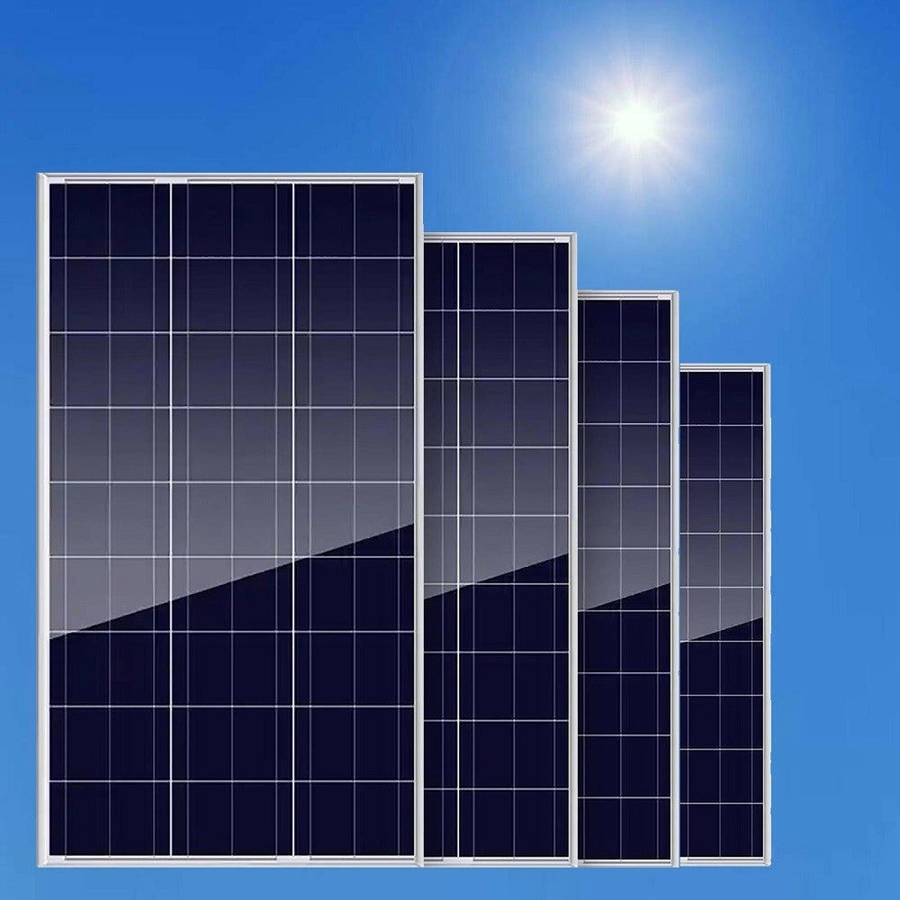 Trade Shop - Set 4pz Pannello Per Energia Solare Fotovoltaico Policristallino 100w 18v Batteria -