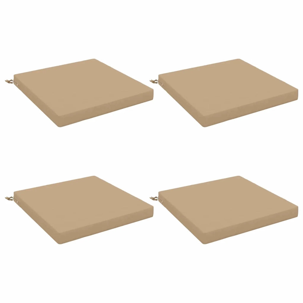 Cuscini per Sedia in 4 Pezzi SOEST 4 pz 100% Poliestere Sabbia 945058