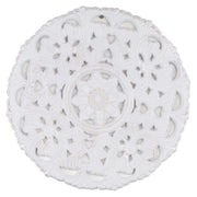 Set di 6 Sculture Decorativa Tonda Scolpita Lhasa 38,5x1,5