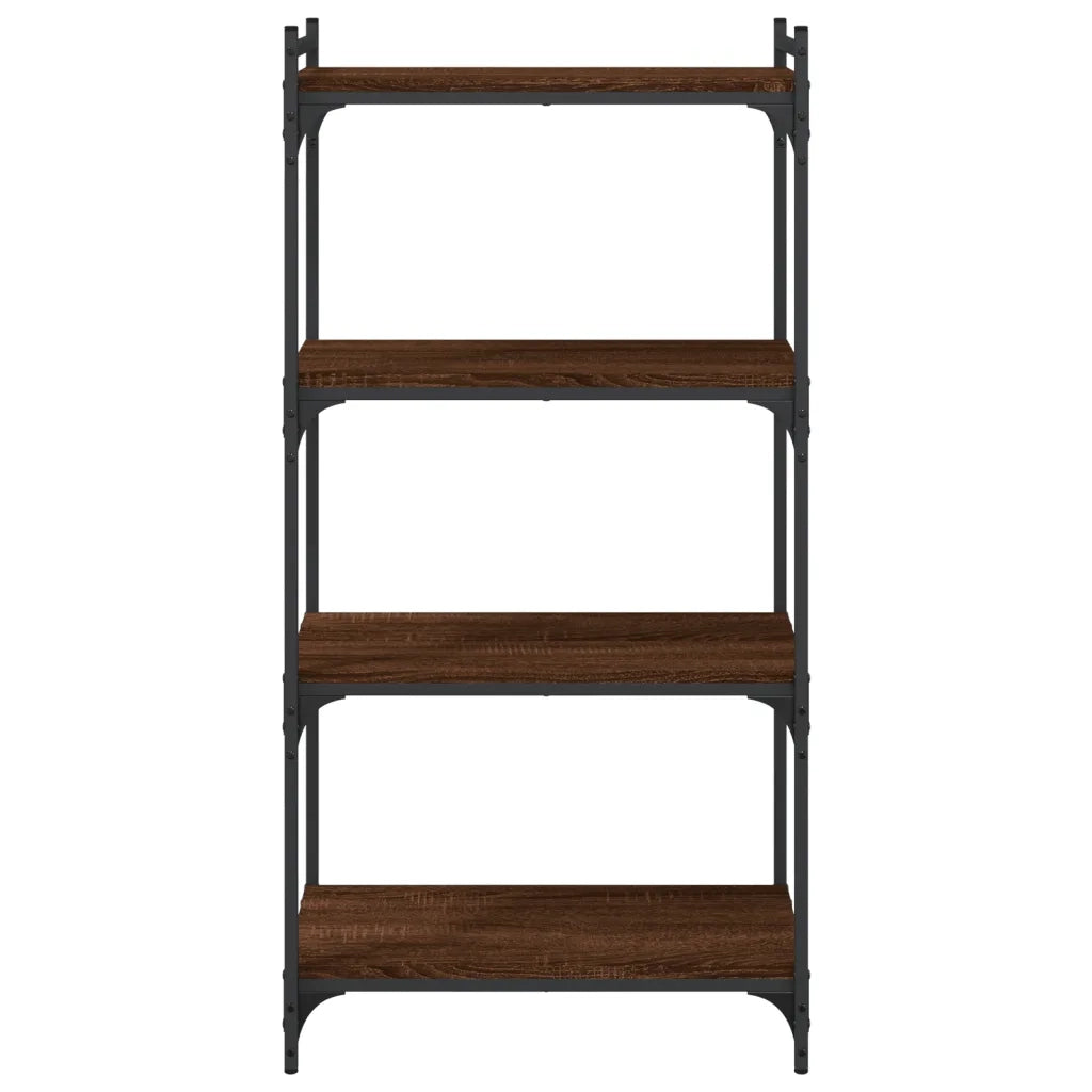 Libreria 4 Ripiani Rovere Marrone 60x30x120cm Legno Multistrato 837656