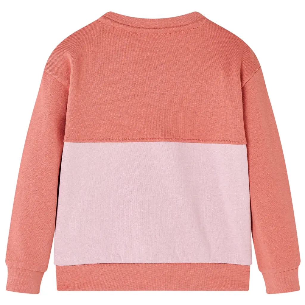 Felpa da Bambina Color Block Rosa 104 14385