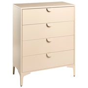 Cassettiera in acciaio verniciato beige chiaro 4 cassetti mobile contenitore per ufficio domestico e soggiorno stile industriale
