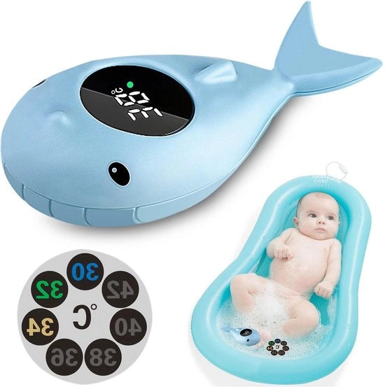 Termometro digitale per acqua per bambini - Termometro acqua per bambini con modellazione BlauWalal - Termometro acqua sicuro per bambini - Temperatura acqua per bagni